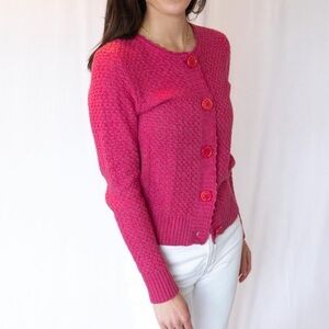 Pink button up cardigan